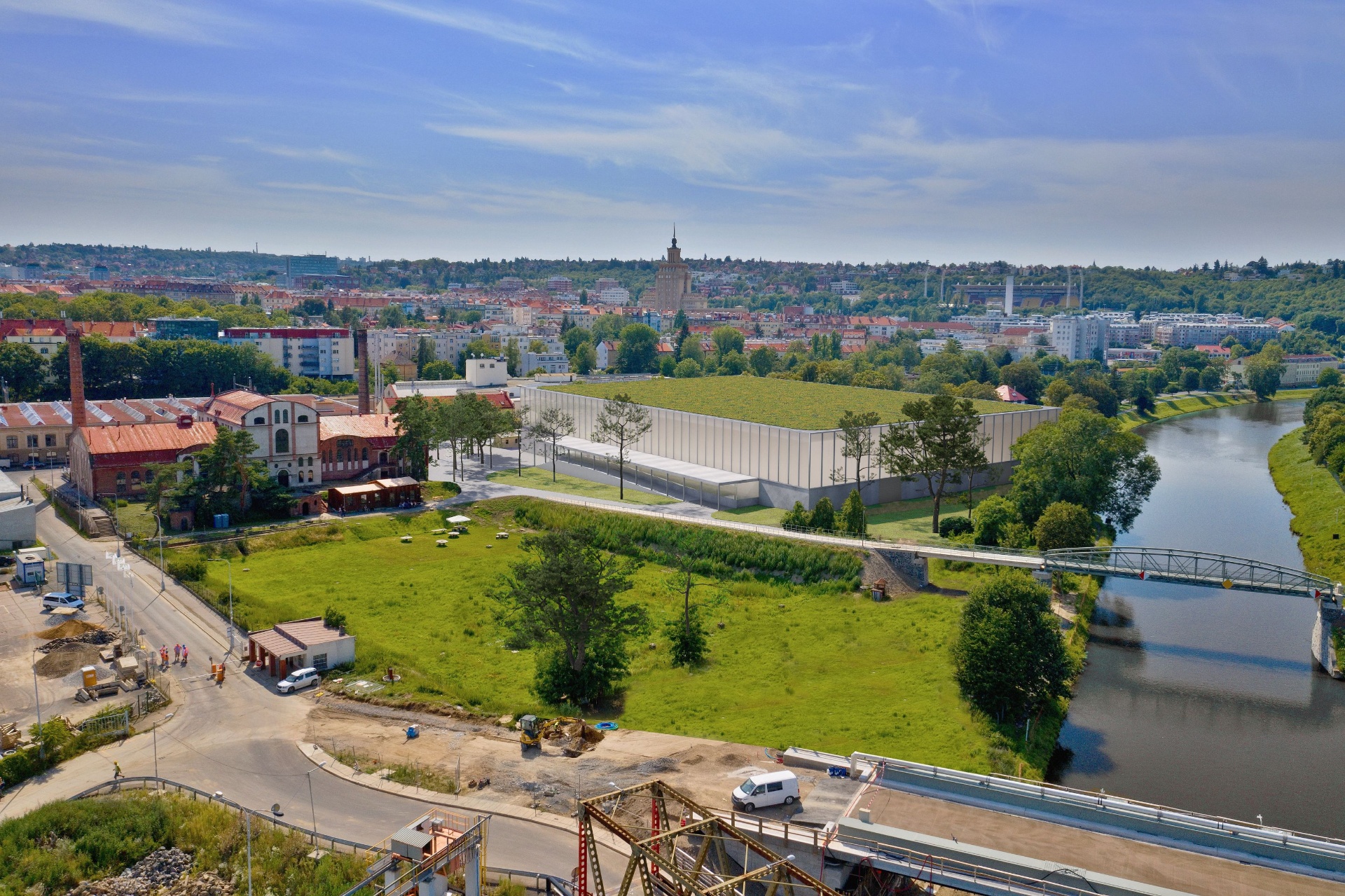 EGC NPT – pohled od řeky