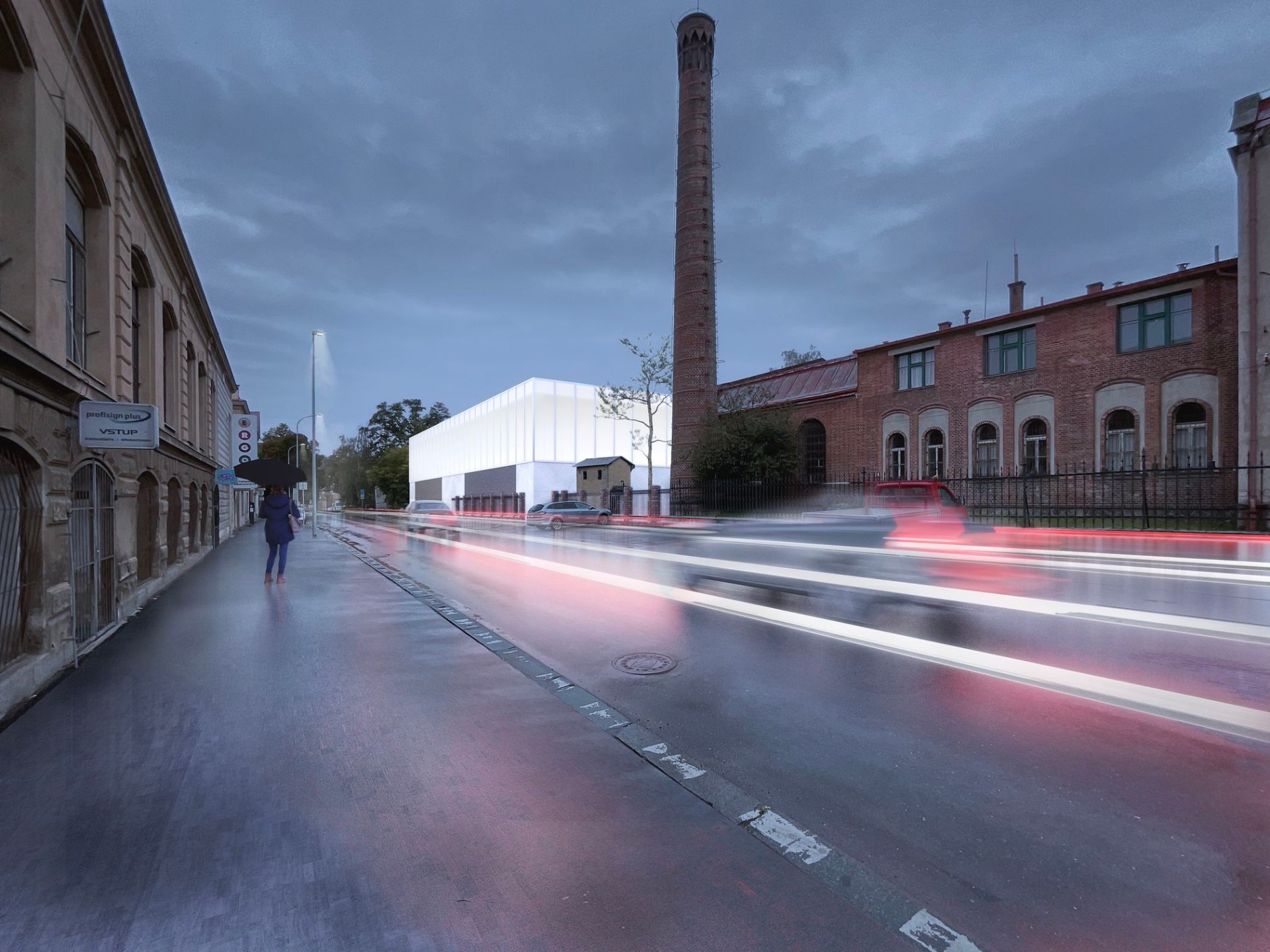 EGC NPT – pohled z ulice Papírenská